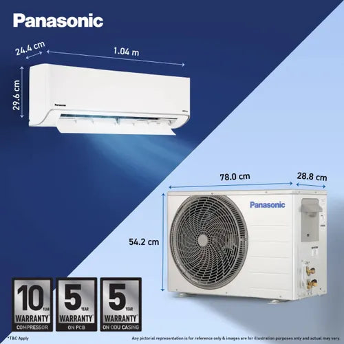 Panasonic 1.5 Ton 3 Star Inverter Split AC | Copper Condenser | 8-in-1 Convertible | PM 0.1 Filter | 4-Way Swing | High Ambient Cooling (CSEU18CKY3XFH, 2026 Model)