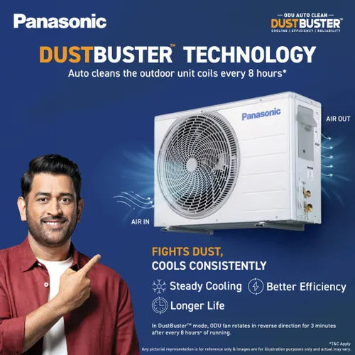Panasonic 1.5 Ton 3 Star Inverter Split AC | Copper Condenser | 8-in-1 Convertible | PM 0.1 Filter | 4-Way Swing | High Ambient Cooling (CSEU18CKY3XFH, 2026 Model)