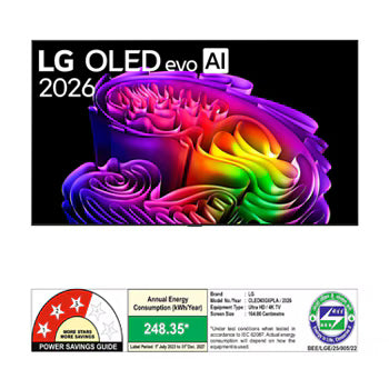 164 cm (65) LG OLED evo AI G6 4K Smart TV OLED65G6PLA with α11 AI Processor Gen3, with Dolby Vision & Atmos 2026