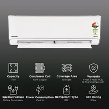CS/CU-EU12CKY3F Panasonic EU 8 in 1 Convertible 1 Ton 3 Star Inverter Split AC with PM 0.1 Filter (2026 Model, Copper Condenser, CS/CU-EU12CKY3F)