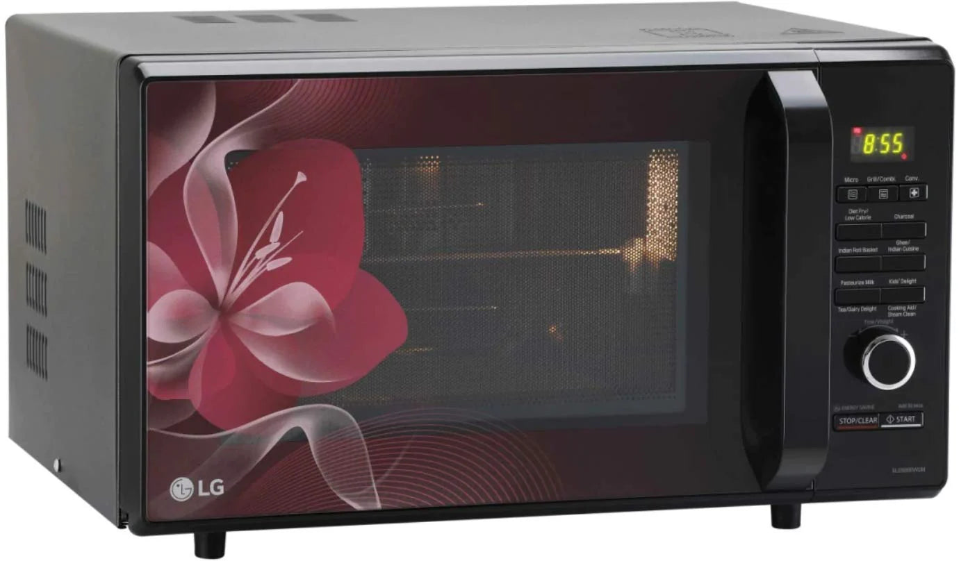LG MJ2886BWUM 28L Charcoal Convection Microwave Oven (Floral, Diet Fry, With Starter Kit)