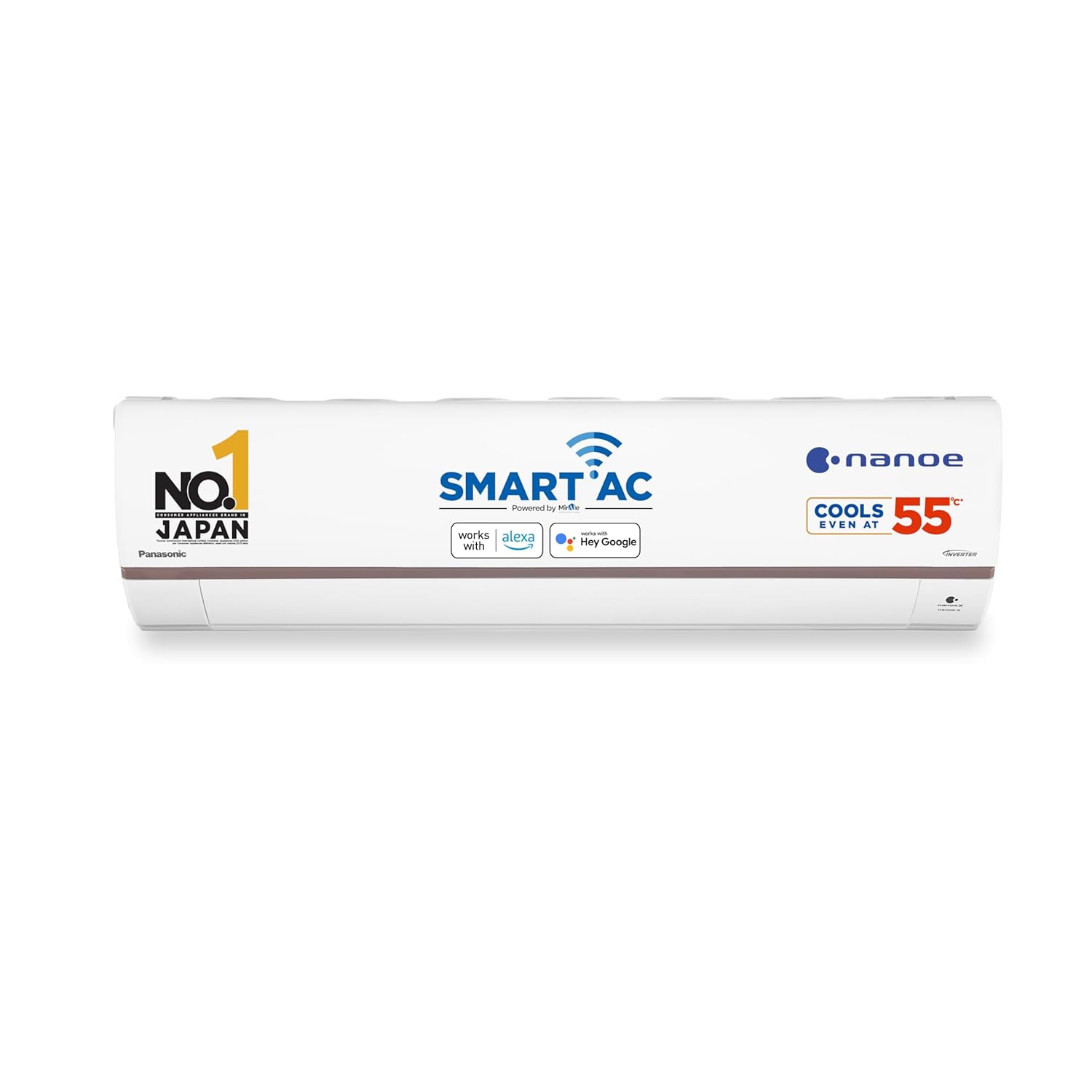 Panasonic 1.5 Ton 5 Star Wi-Fi Inverter Smart Split AC CS/CU-HU18BKYFM (Copper Condenser, 7 in 1 Convertible with True AI Mode, 4 Way Swing, nanoe X Air Purification Technology, CS/CU-HU18BKYFM, White)