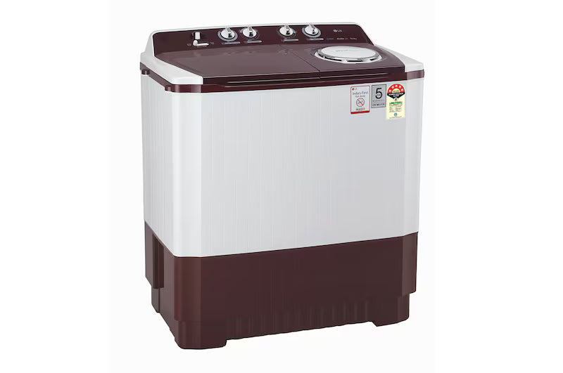 LG 10.5Kg Semi Automatic Washing Machine, Roller Jet Pulsator + Soak, Burgundy, 5 Star