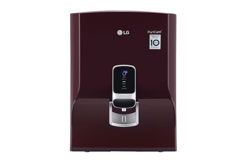 LG 8L UF+UV+HMR Water Purifier with Steel Tank, Crimson Red