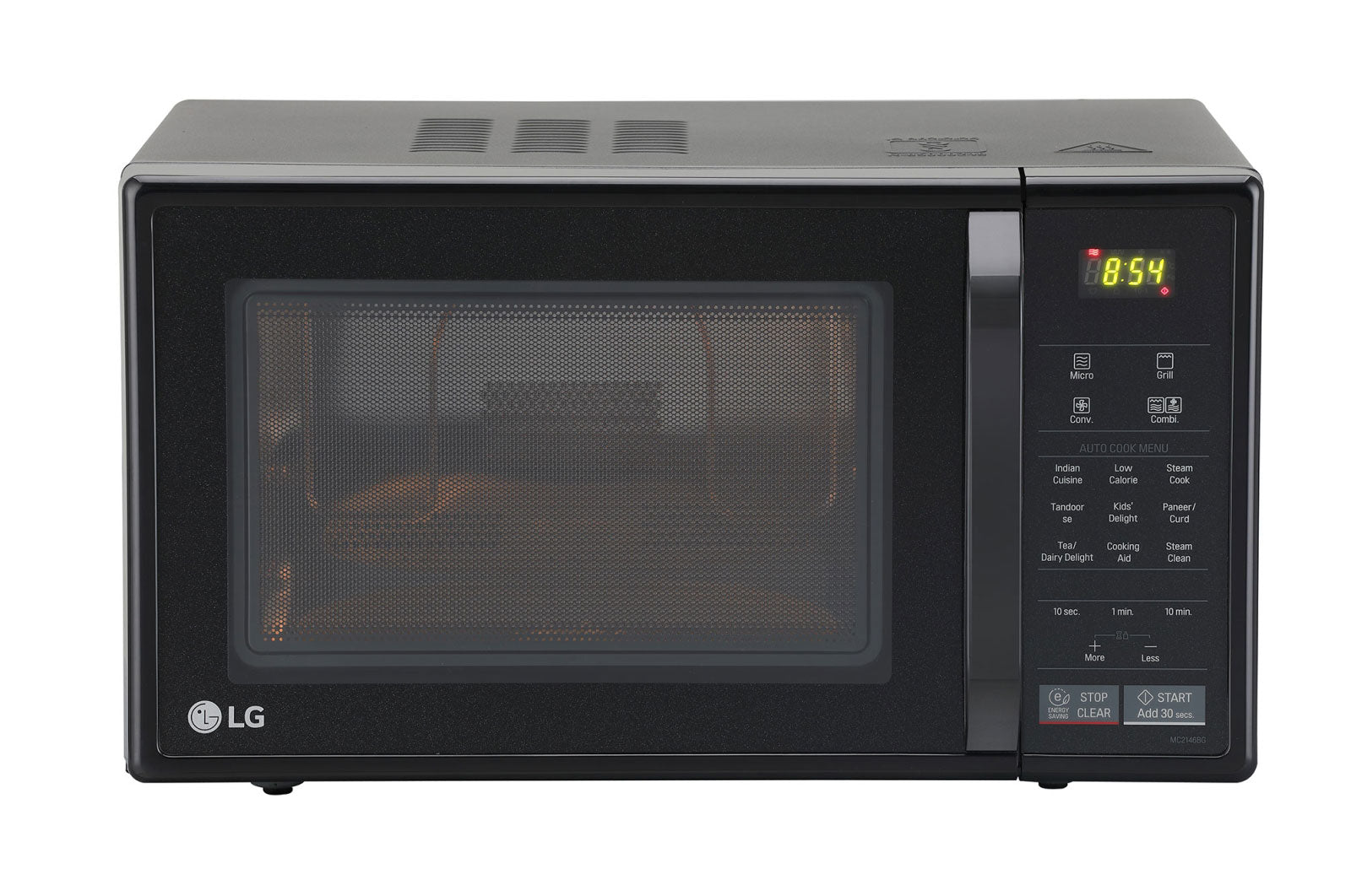 LG MC2146BG 21 L Convection Microwave Oven | Intellowave Technology | 151 Auto Cook Menus Glossy Black