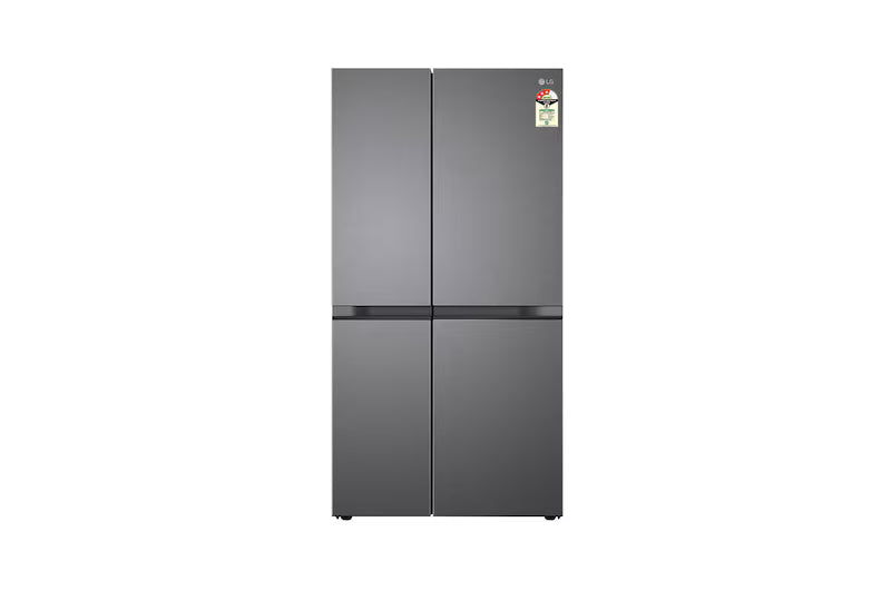 B257JDS3 LG 650L Side-by-Side Refrigerator, Convertible, Multi-Air Flow, Smart Diagnosis™, Dazzle Steel, 3 Star