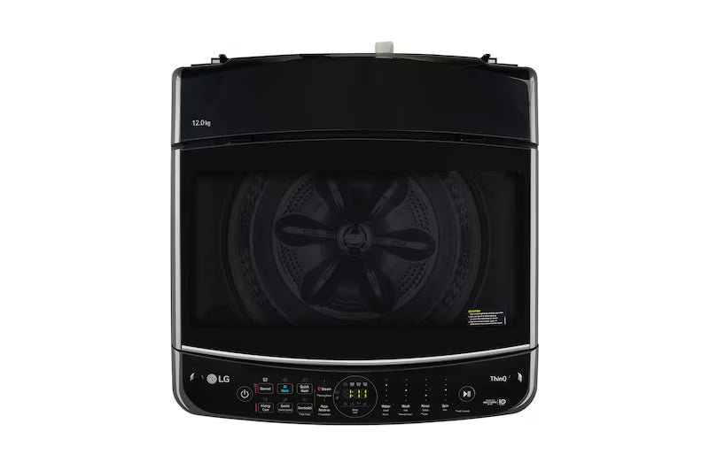 LG 12Kg Top Load Washing Machine, AI Direct Drive™, In-built Heater, Middle Black, 5 Star
