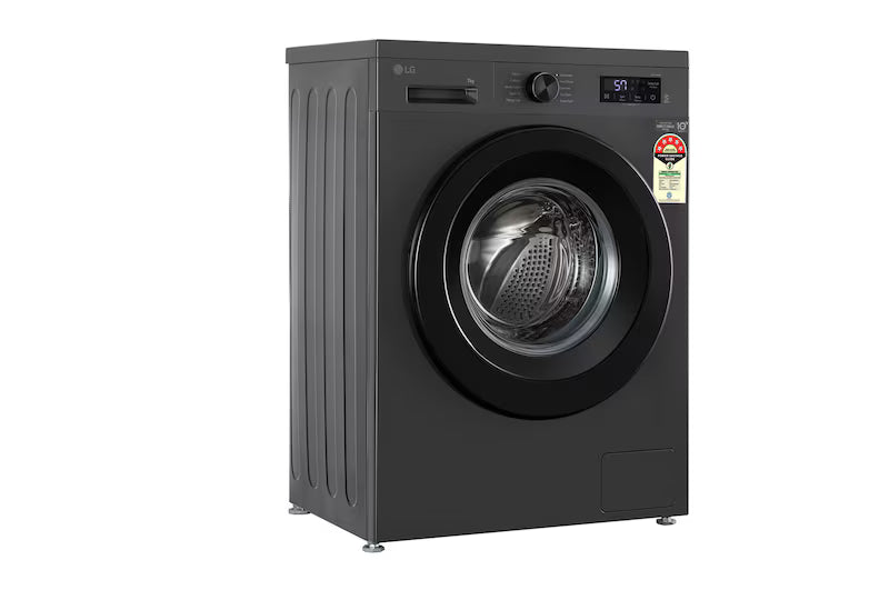 LG 7Kg Front Load Washing Machine, Inverter Direct Drive™, Middle Black, 5 Star