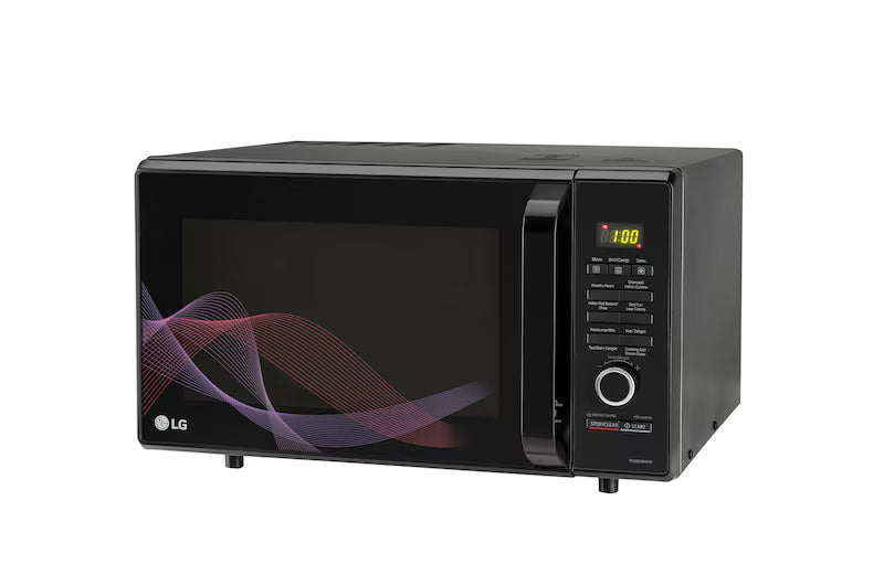 LG 28L Convection Microwave Oven, 271 Auto Cook Menu, Diet Fry™, Black