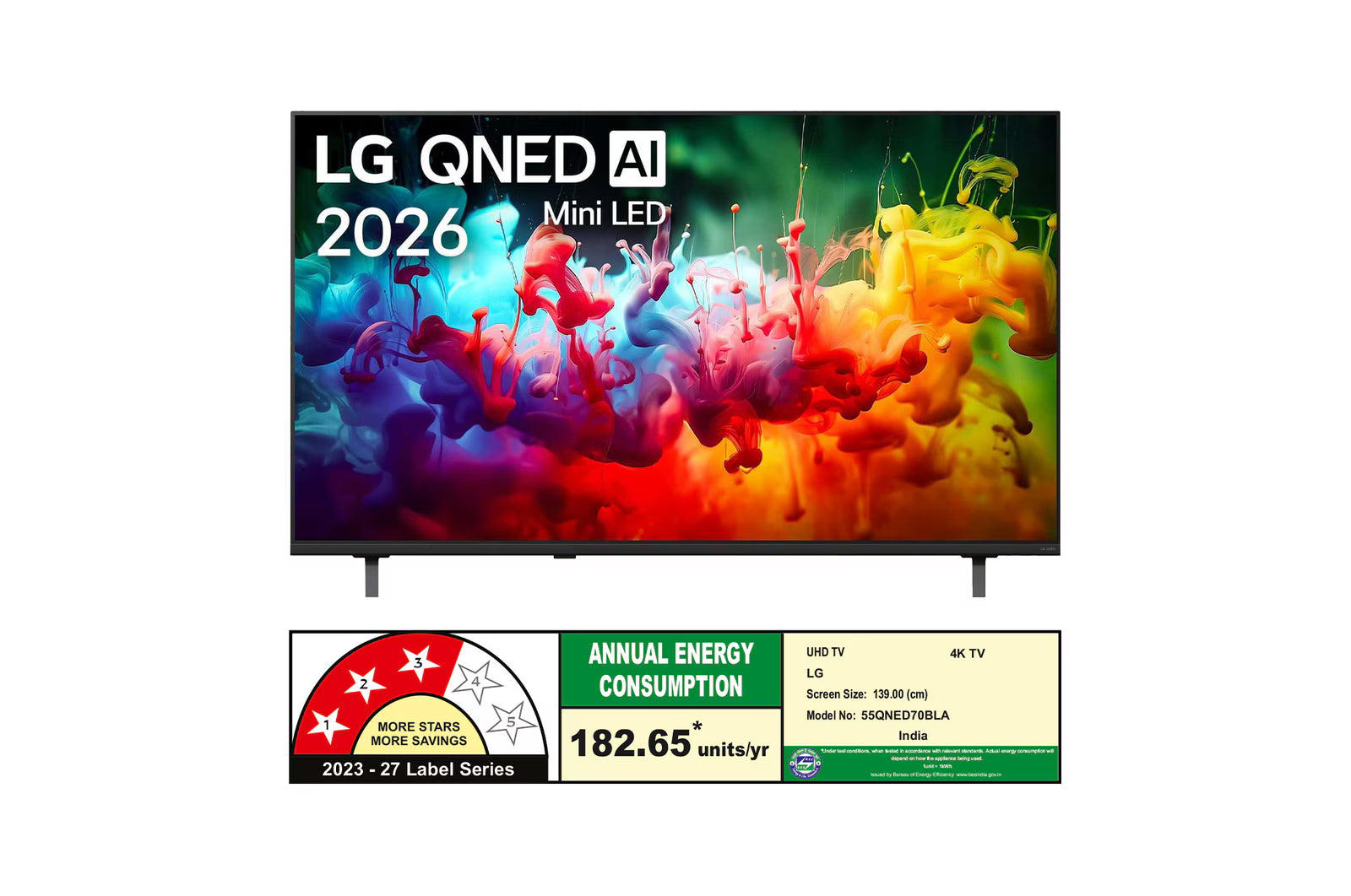 LG 139cm (55) QNED AI QNED70 Mini LED 4K Smart TV 2026 55QNED70BLA
