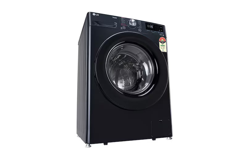LG 12Kg Front Load Washing Machine, AI Direct Drive™, Onyx Black, 5 Star