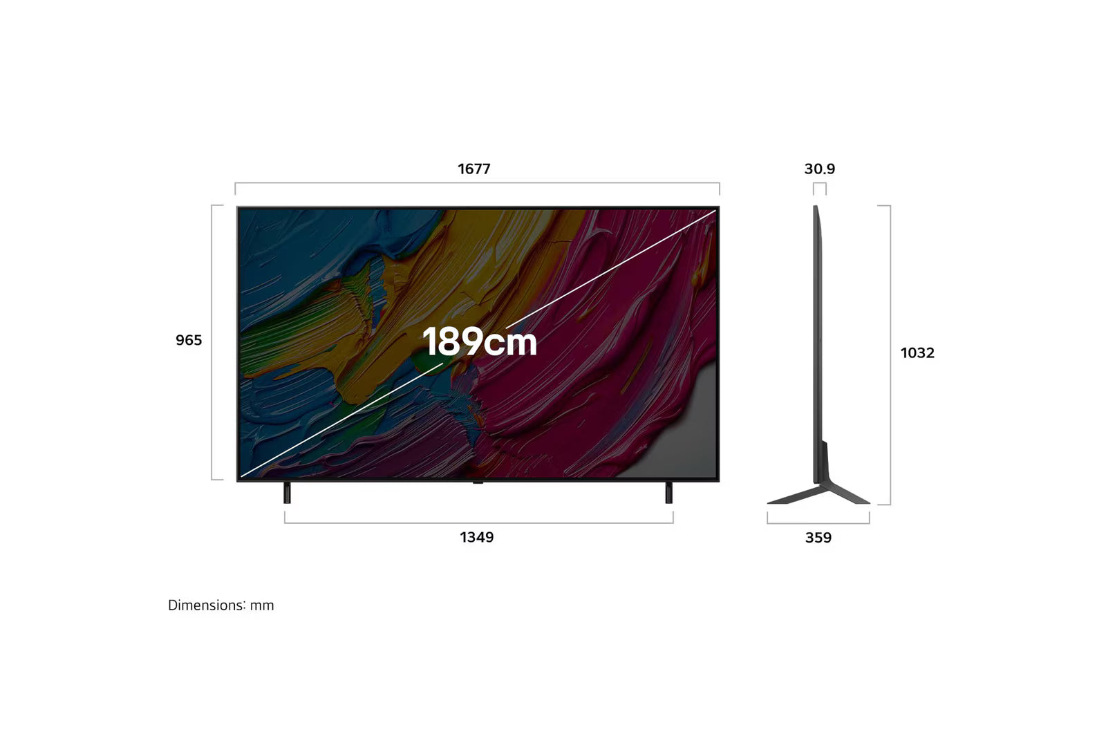 LG 189cm (75) QNED 8BA Smart TV with α7 AI Processor 4K Gen8, Filmmaker Mode with Dolby Atmos