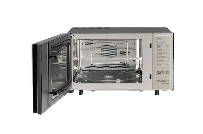 MJEN286UBW LG 28 L Scan-To-Cook Charcoal Microwave Oven with Healthy Heart™, Charcoal Lighting Heater, Motorised Rotisserie, Beige