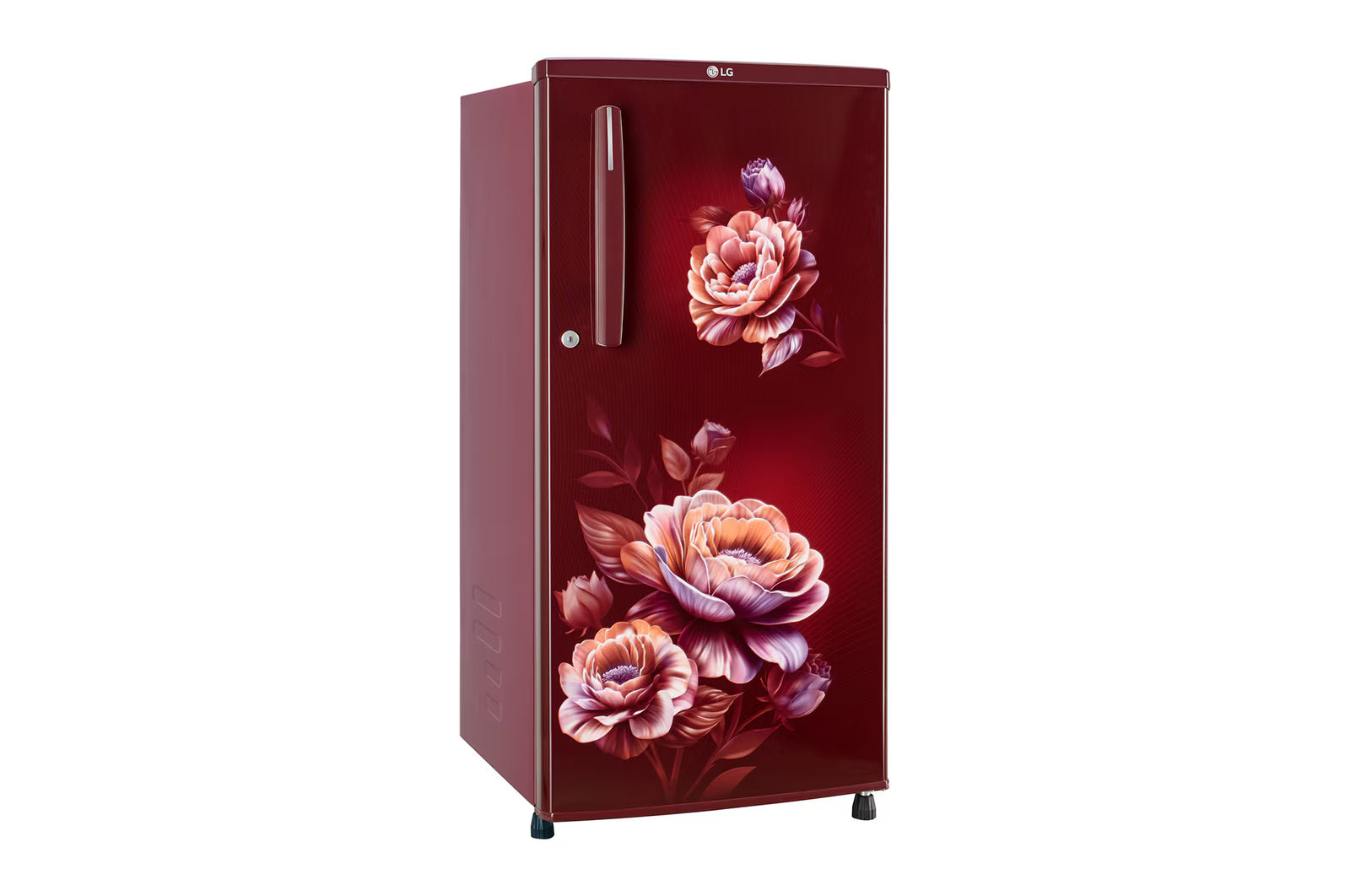 LG 180 L Single Door Refrigerator GLD1816WOWR with Fast Ice Making, Fit Max Chiller Tray , Wine Rose, 1 Star