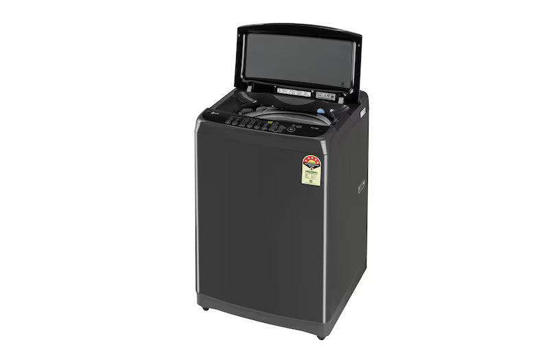 LG 8Kg Top Load Washing Machine, Smart Inverter Motor, Auto Tub Clean, Middle Black, 5 Star