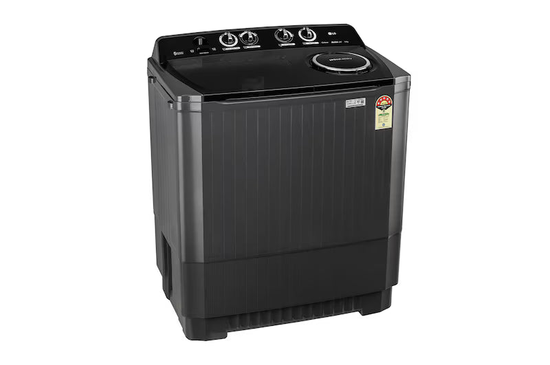 LG 11.5Kg Semi Automatic Washing Machine, Roller Jet Pulsator + Soak, Full Black, 5 Star