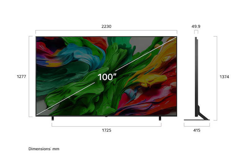 LG 254cm (100) LG QNED evo AI QNED86 MiniLED TV 2025