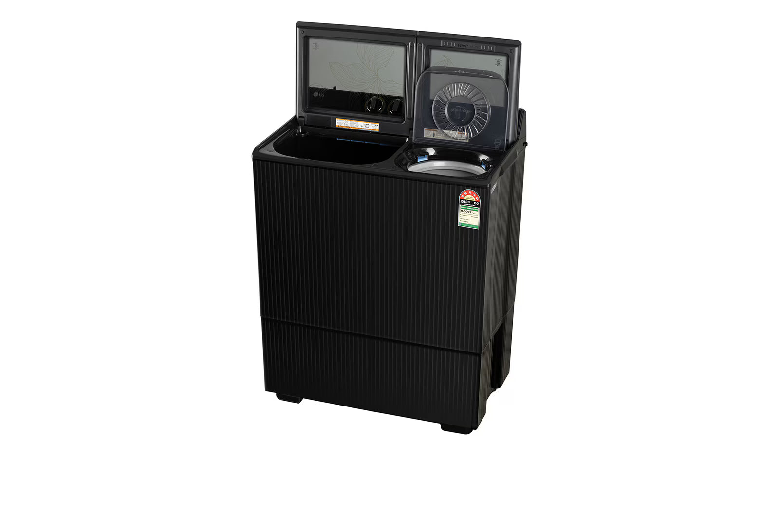 LG 9 KG Washing Machine PX900H9SO4Z with Dual Spin Shower, 3+1 Wash Program, Rat Away Technology, Onyx Black, 5 Star