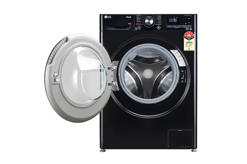 LG 12Kg Front Load Washing Machine, AI Direct Drive™, Onyx Black, 5 Star