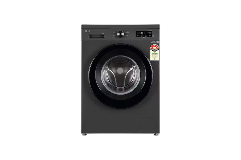 LG 7Kg Front Load Washing Machine, Inverter Direct Drive™, Middle Black, 5 Star