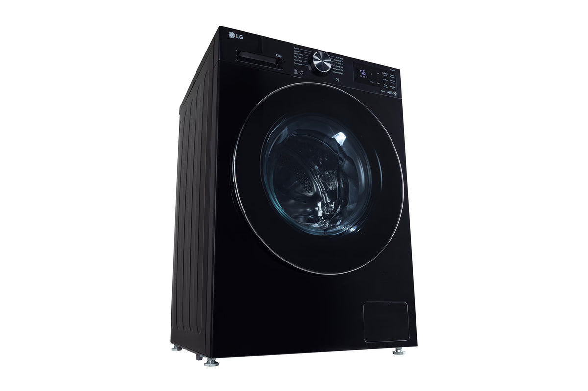LG FX1412N5O 12 KG Front Load Washing Machine, AI Direct Drive™, 6 Motion, Turbowash 360, Steam, Onyx Black, 5 Star