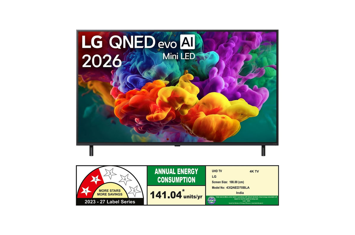 LG 108cm (43) QNED AI QNED70 Mini LED 4K Smart TV 2026 43QNED70BLA