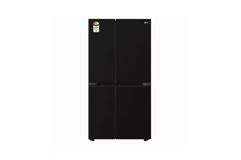 LG 650L Side-by-Side Refrigerator, Convertible, Multi-Air Flow Western Black, 3 Star