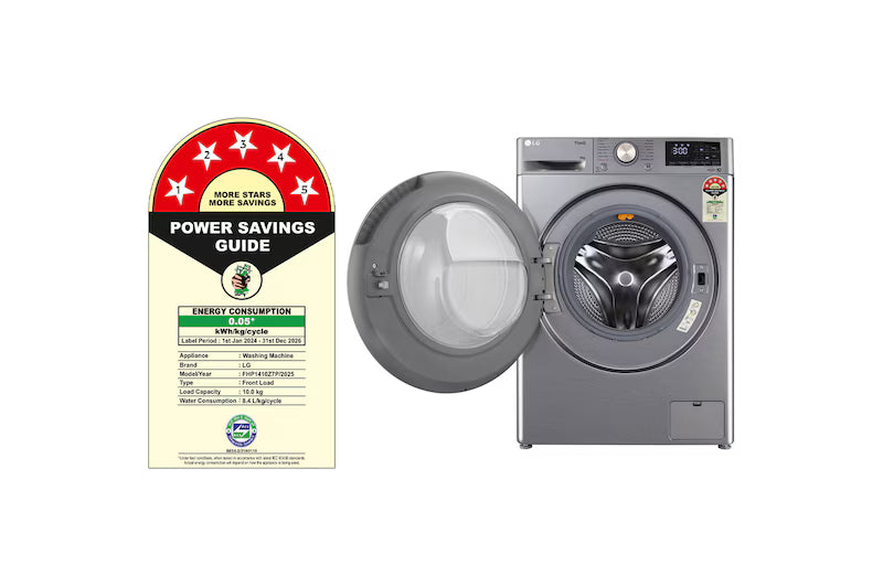 LG 11Kg Front Load Washing Machine, AI Direct Drive™, Platinum Silver