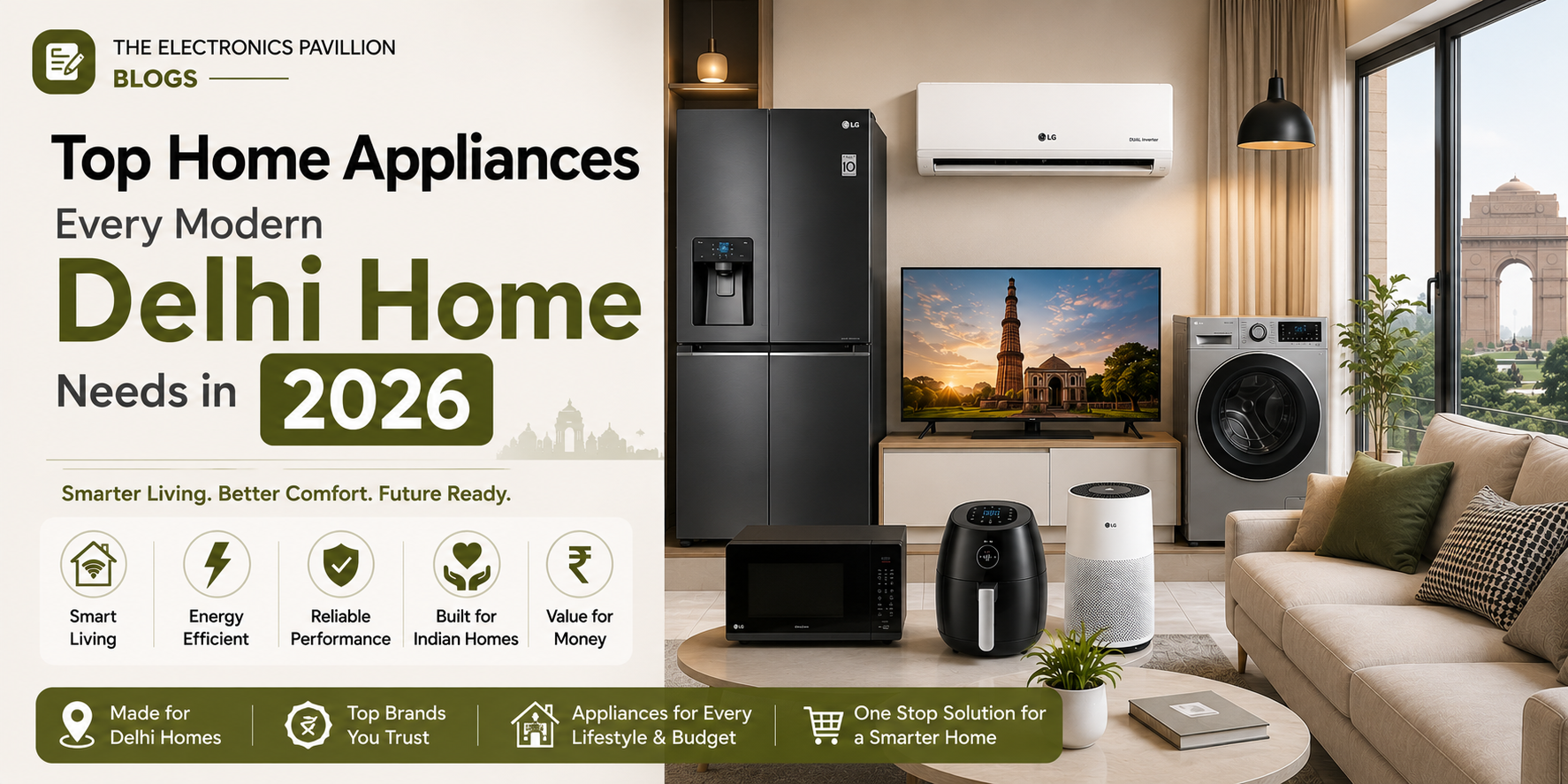 Top Home Appliances Every Modern Delhi Home Needs in 2026
