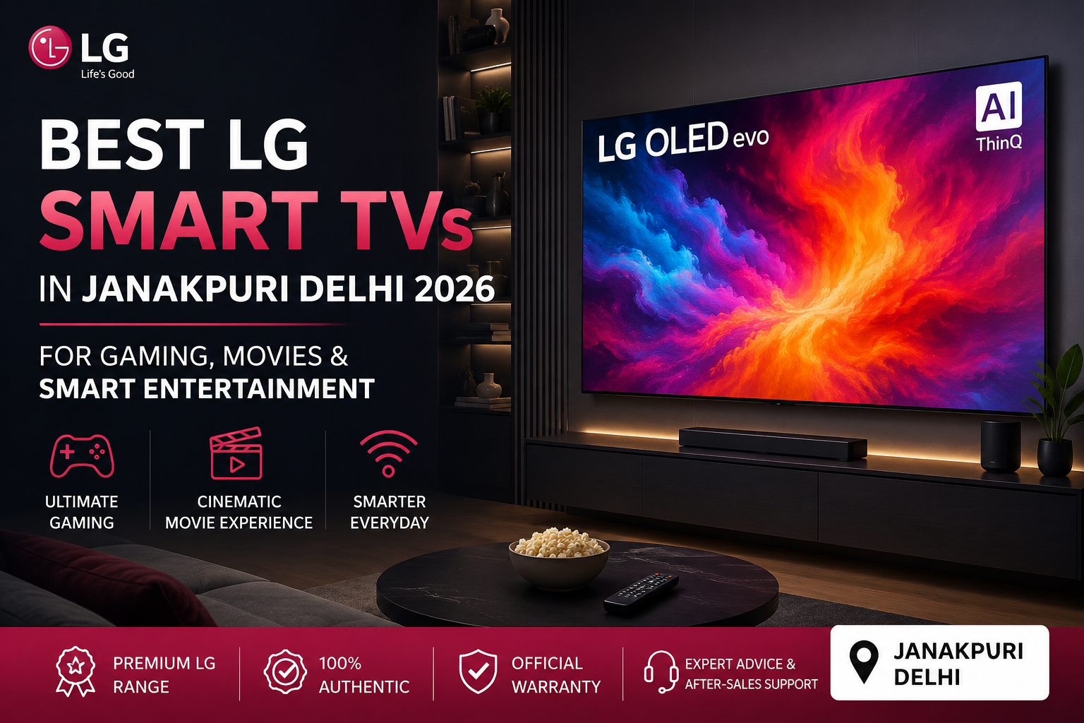 Best LG Smart TVs in Janakpuri Delhi 2026 for Gaming, Movies & Smart Entertainment