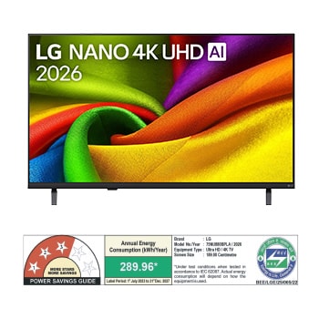 75NU880BPLA LG 189cm (75) NANO 4K UHD AI NU880B Smart TV 2026