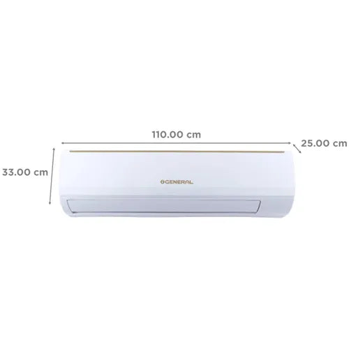 ASGA24BMAA-B OGeneral 2 Ton 2 Star Split AC | Copper Condenser | Coanda Airflow | Smart Diagnosis | Quiet Operation | 2 Way Air Swing | Energy Saving | Sleep Timer