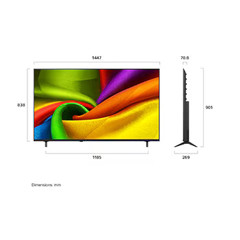 65NU880BPLA 164 cm (65) LG NANO 4K UHD TV 65NU880BPLA with α7 AI Processor 4K Gen9, with HDR10 Pro 2026