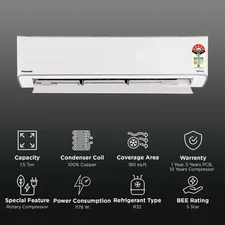 CS/CU-EU18CKY5XF Panasonic EU 8 in 1 Convertible 1.5 Ton 5 Star Inverter Split AC with PM 0.1 Filter (2026 Model, Copper Condenser, CS/CU-EU18CKY5XF