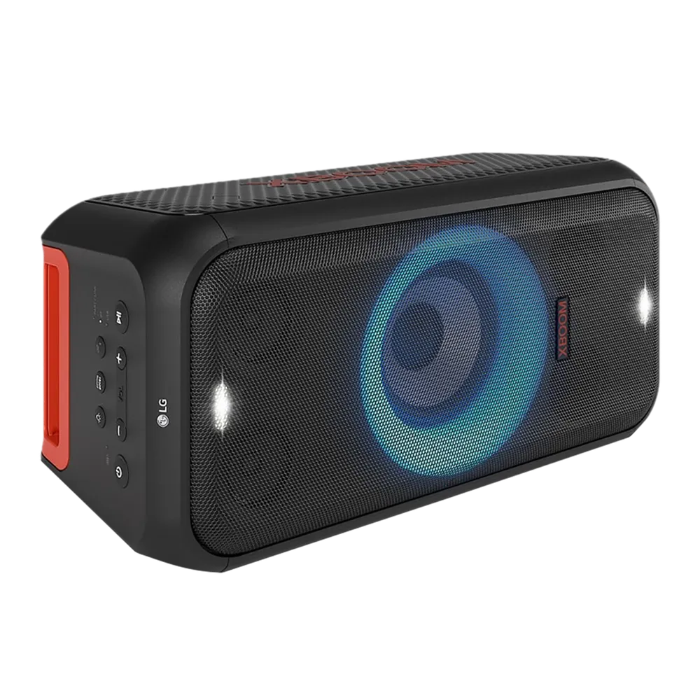 LG XBOOM XL5S 200W Bluetooth Party Speaker (Multi Color Ring Lighting & Double Strobe Lighting, 2.1 Channel, Black)