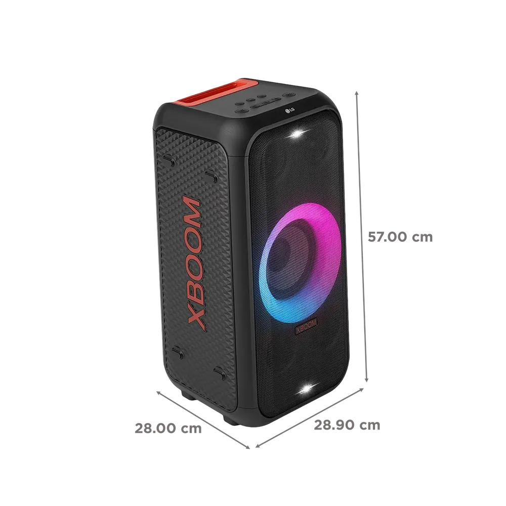 LG XBOOM XL5S 200W Bluetooth Party Speaker (Multi Color Ring Lighting & Double Strobe Lighting, 2.1 Channel, Black)