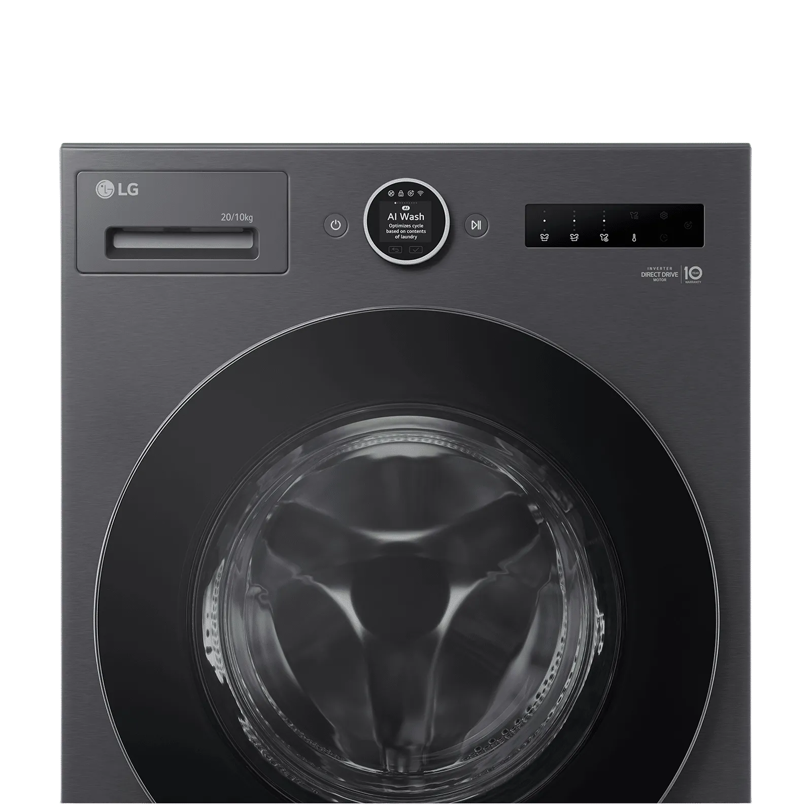 FDX92010A9K LG 20/10 kg Wi-Fi Inverter Fully Automatic Front Load Washing Machine Essence Black)