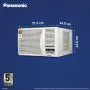 CW-LU183CG Panasonic 1.5 Ton 3 Star Inverter Window AC (50°C Oper., Copper Cond., 8in1 Convertible, 2-Way, PM0.1 Filter, ECO Mode, Powerful Mode, CW-LU183CG, White