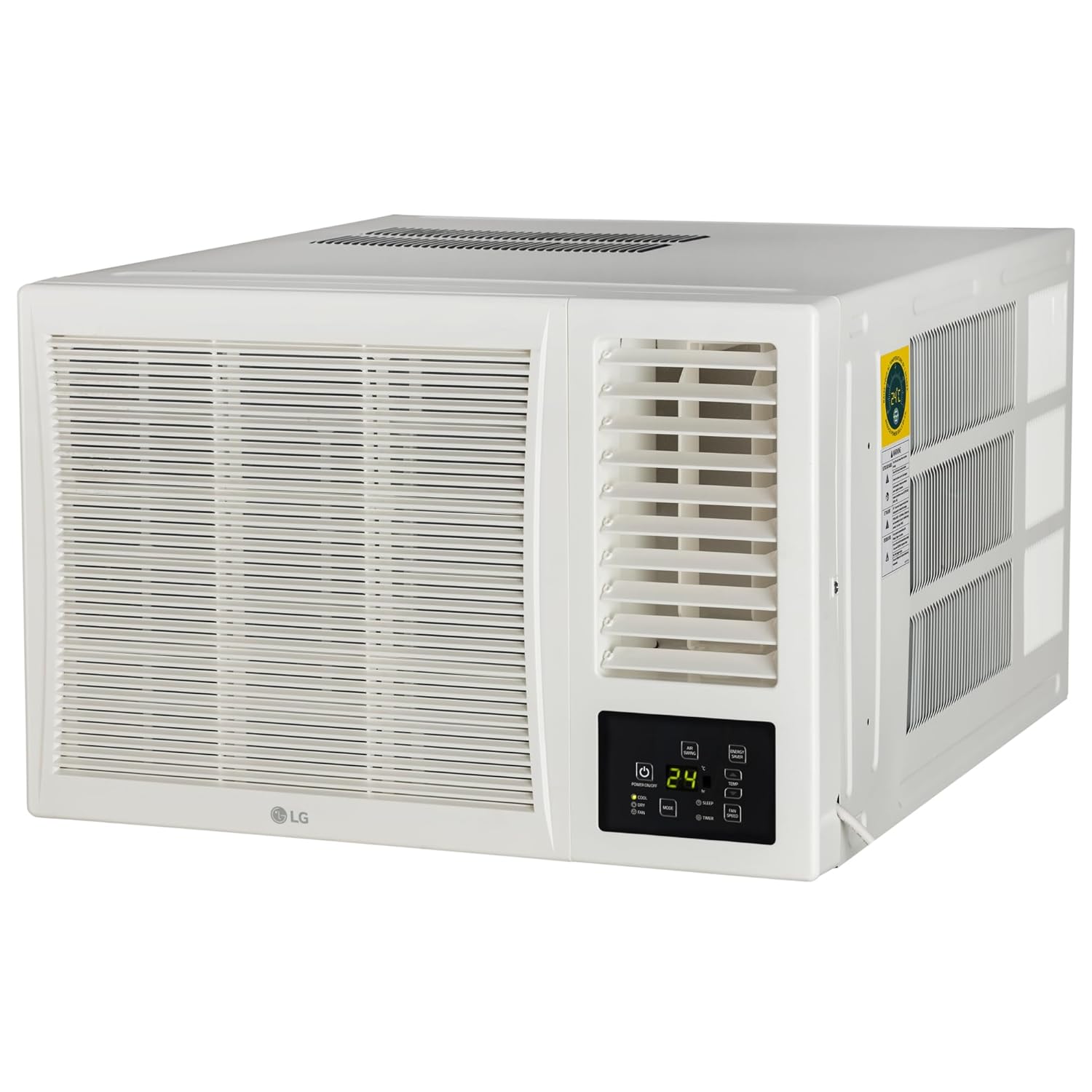 LG 1.5 Ton 3 Star, New star rated, Fix Speed Window AC (Copper Coil, Turbo Mode, Memory Restart,HD Filter, Quick and Uniform Cooling, AW-C18WUXA, White)