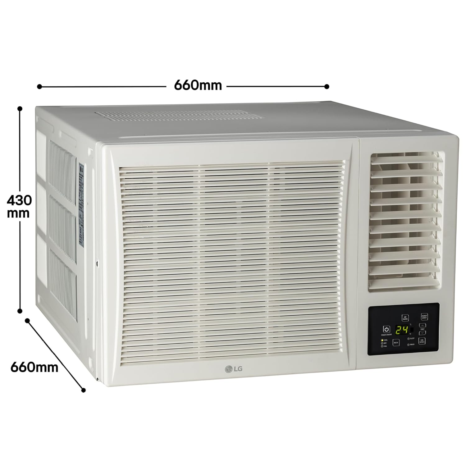 LG 1.5 Ton 3 Star, New star rated, Fix Speed Window AC (Copper Coil, Turbo Mode, Memory Restart,HD Filter, Quick and Uniform Cooling, AW-C18WUXA, White)