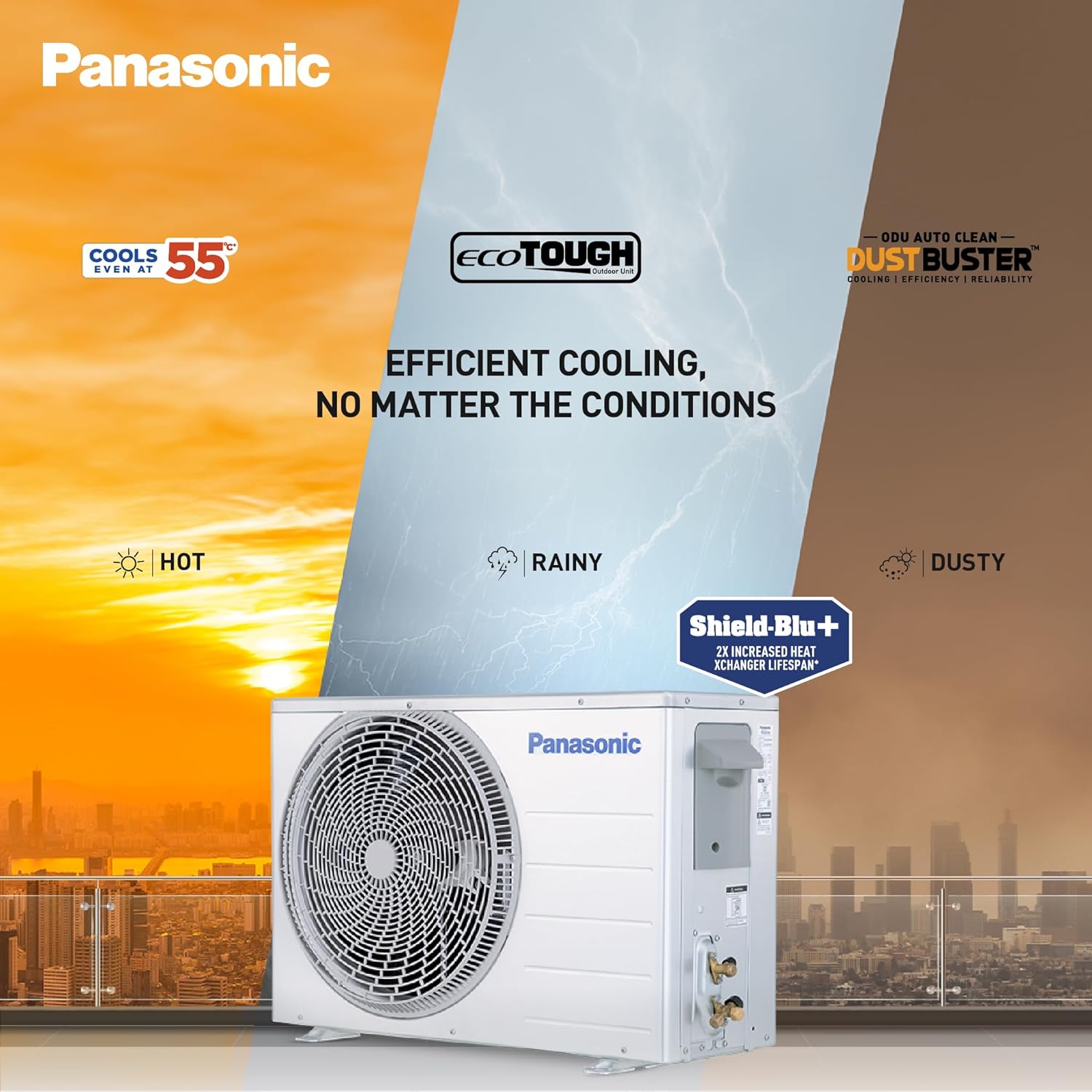 Panasonic 1.5 Ton 5 Star Wi-Fi Inverter Smart Split AC CS/CU-HU18BKYFM (Copper Condenser, 7 in 1 Convertible with True AI Mode, 4 Way Swing, nanoe X Air Purification Technology, CS/CU-HU18BKYFM, White)