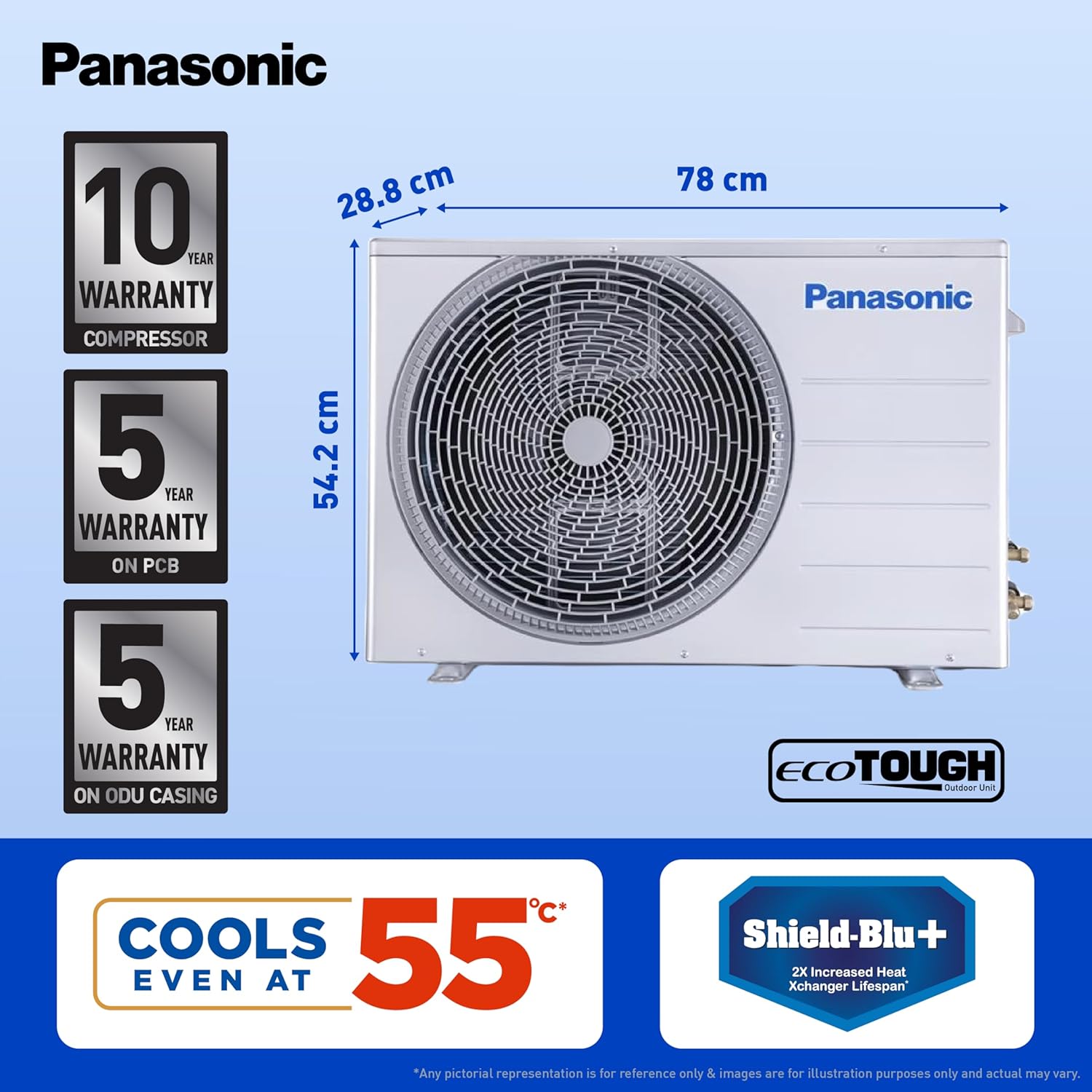 Panasonic 1.5 Ton 5 Star Wi-Fi Inverter Smart Split AC CS/CU-HU18BKYFM (Copper Condenser, 7 in 1 Convertible with True AI Mode, 4 Way Swing, nanoe X Air Purification Technology, CS/CU-HU18BKYFM, White)