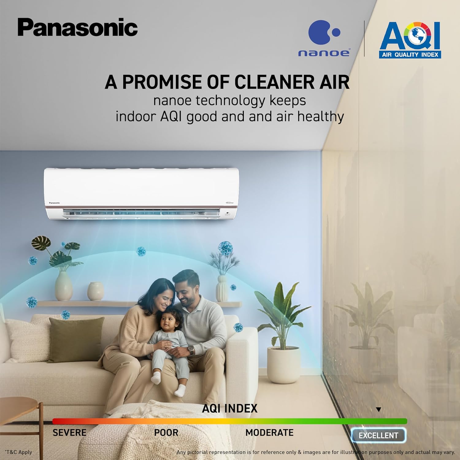 Panasonic 1.5 Ton 5 Star Wi-Fi Inverter Smart Split AC CS/CU-HU18BKYFM (Copper Condenser, 7 in 1 Convertible with True AI Mode, 4 Way Swing, nanoe X Air Purification Technology, CS/CU-HU18BKYFM, White)
