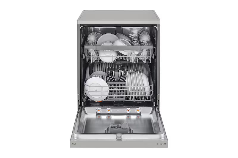 DFB424FP LG Dishwasher, TrueSteam®, 14 Place Settings, QuadWash™, EasyRack™ Plus, ThinQ™ (Wi-Fi), Inverter Direct Drive™, Silver
