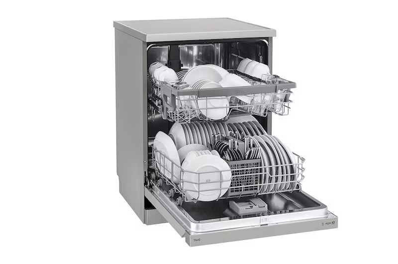 DFB424FP LG Dishwasher, TrueSteam®, 14 Place Settings, QuadWash™, EasyRack™ Plus, ThinQ™ (Wi-Fi), Inverter Direct Drive™, Silver