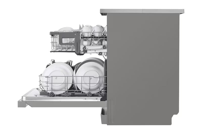 DFB424FP LG Dishwasher, TrueSteam®, 14 Place Settings, QuadWash™, EasyRack™ Plus, ThinQ™ (Wi-Fi), Inverter Direct Drive™, Silver