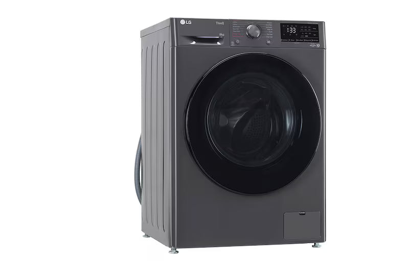 LG 8Kg Front Load Washing Machine, AI Direct Drive™, Steam, Wifi, Middle Black,5 Star