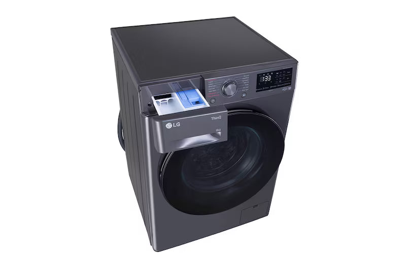 LG 8Kg Front Load Washing Machine, AI Direct Drive™, Steam, Wifi, Middle Black,5 Star