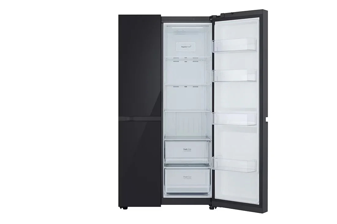 LG GL-B257DBM3 650 L Side-by-Side Convertible Refrigerator – Smart Inverter Compressor, Hygiene Fresh+, DoorCooling+, Smart Diagnosis, Premium Black Glass Finish