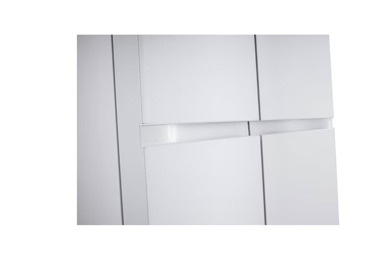 LG 650L Side by Side Refrigerator, Wi-Fi Convertible, DoorCooling+™, Premium Glass Door, Linen White Finish, 3 Star